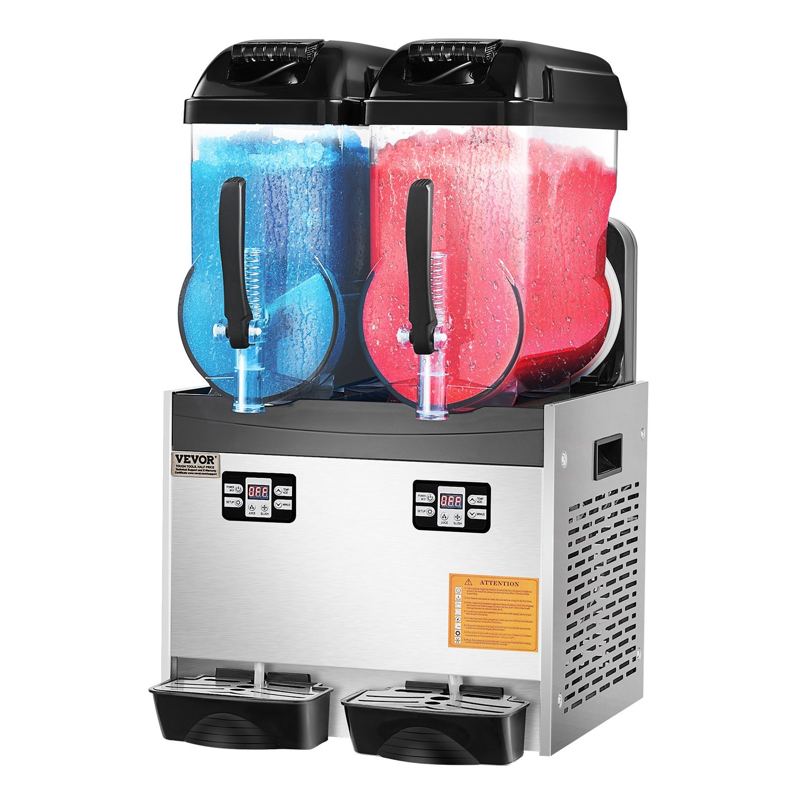 12L × 2 Tank Commercial Slushy Machine – Dual Bowl Margarita & Smoothie Maker