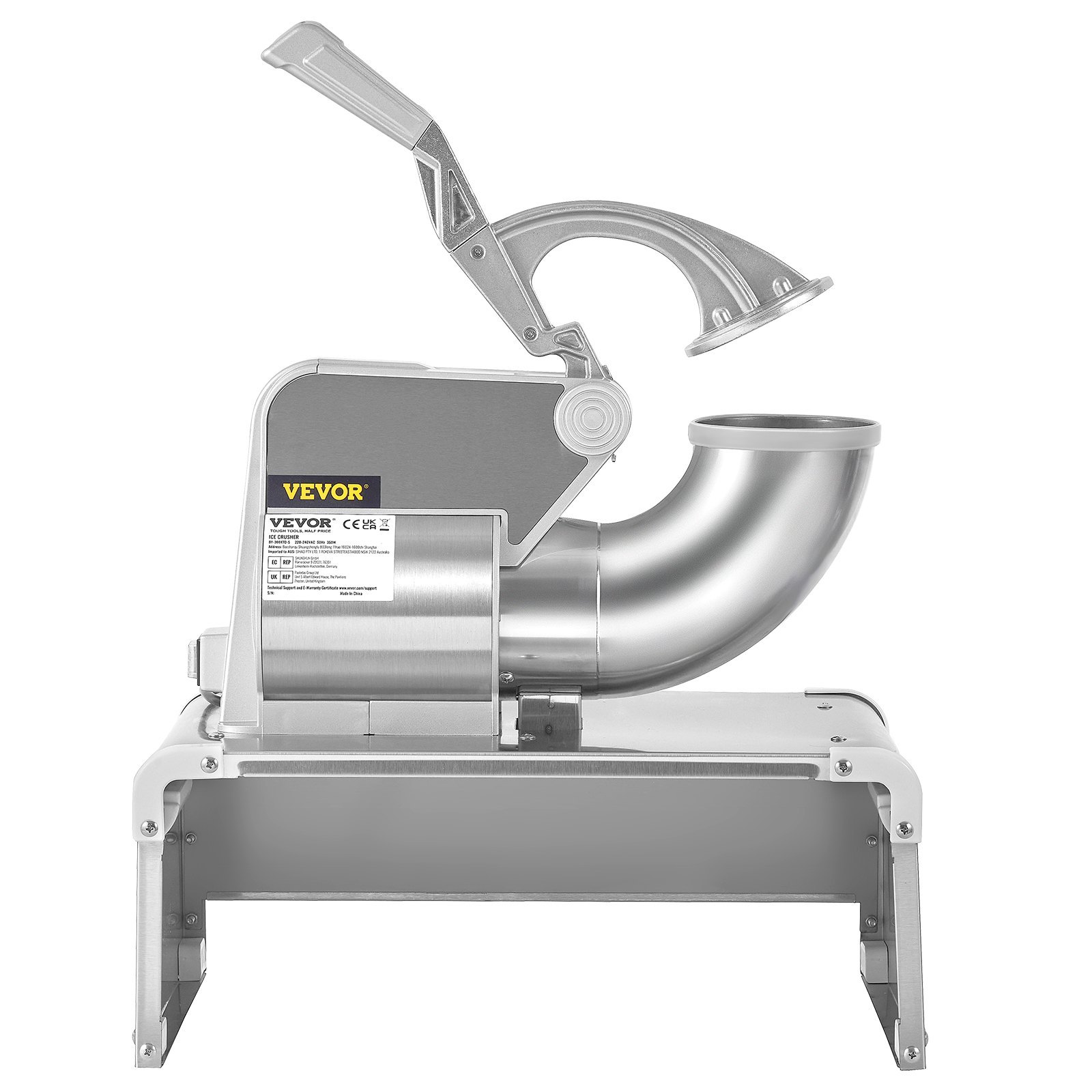 VEVOR 661lbs/hr Electric Ice Crusher Machine – Shaved Ice Maker with 4 Blades